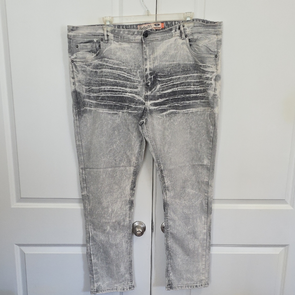 Men's Washed Gray Relaxed Jeans